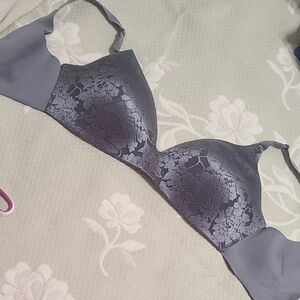 Soma Lace Detail Bra - Gray